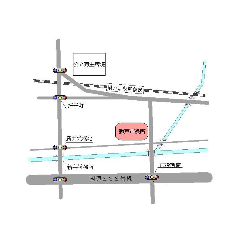 瀬戸法務局証明サービスセンターの案内図（出典: 法務省法務局公式サイト）