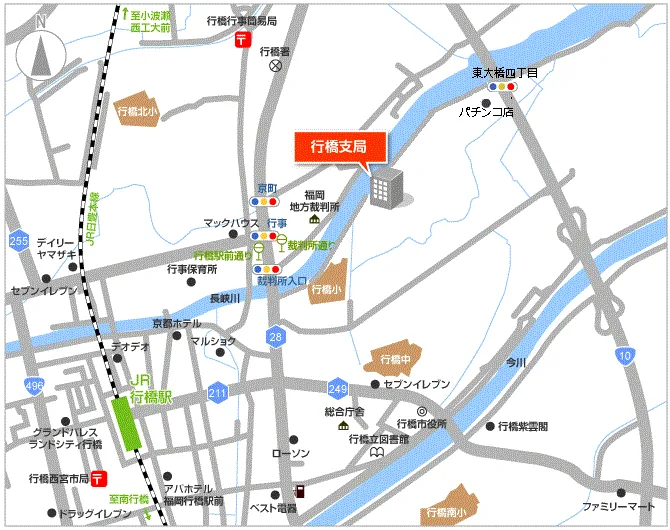 福岡法務局行橋支局の案内図（出典: 法務省法務局公式サイト）