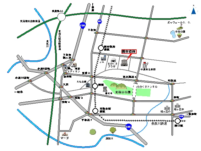 関法務局証明サービスセンターの案内図（出典: 法務省法務局公式サイト）