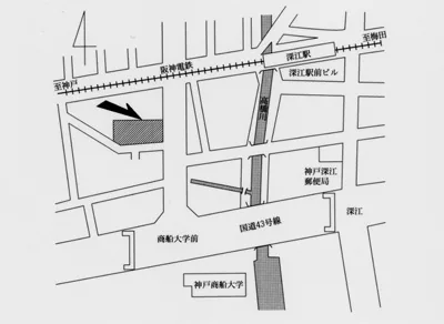 神戸地方法務局東神戸出張所の案内図（出典: 法務省法務局公式サイト）