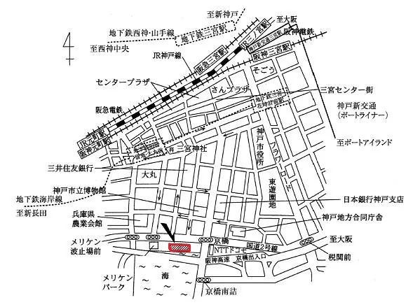 神戸地方法務局本局の案内図（出典: 法務省法務局公式サイト）