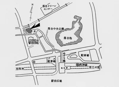 神戸地方法務局須磨出張所の案内図（出典: 法務省法務局公式サイト）