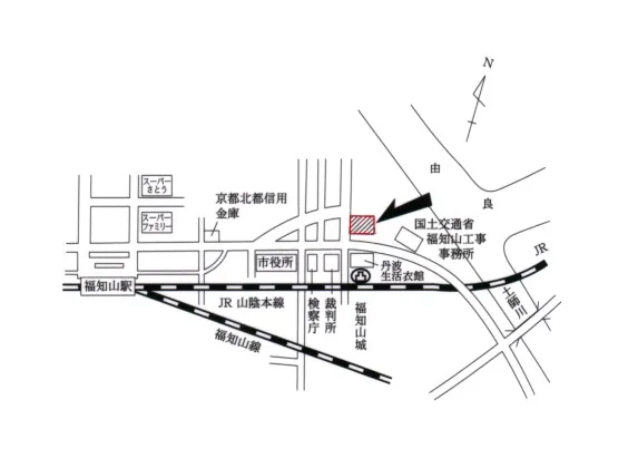 京都地方法務局福知山支局の案内図（出典: 法務省法務局公式サイト）