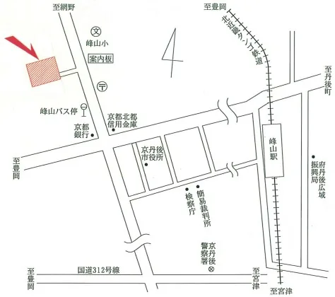 京都地方法務局京丹後支局の案内図（出典: 法務省法務局公式サイト）
