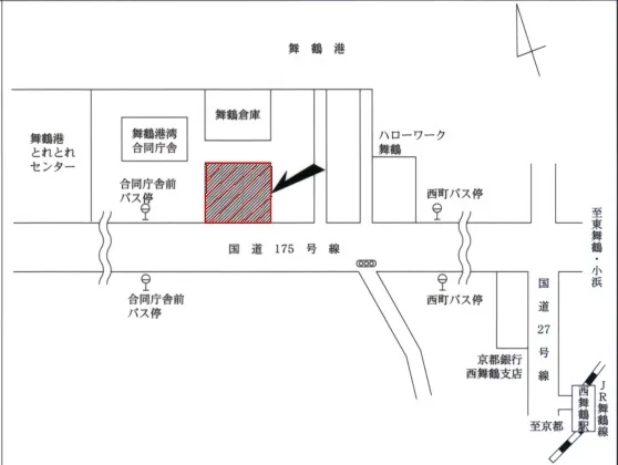 京都地方法務局舞鶴支局の案内図（出典: 法務省法務局公式サイト）