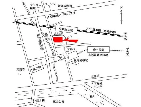 京都地方法務局嵯峨出張所の案内図（出典: 法務省法務局公式サイト）