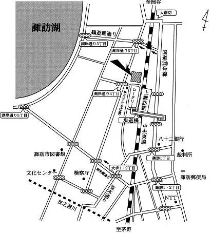 長野地方法務局諏訪支局の案内図（出典: 法務省法務局公式サイト）