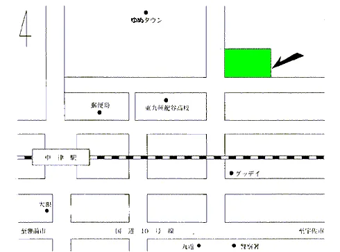大分地方法務局中津支局の案内図（出典: 法務省法務局公式サイト）