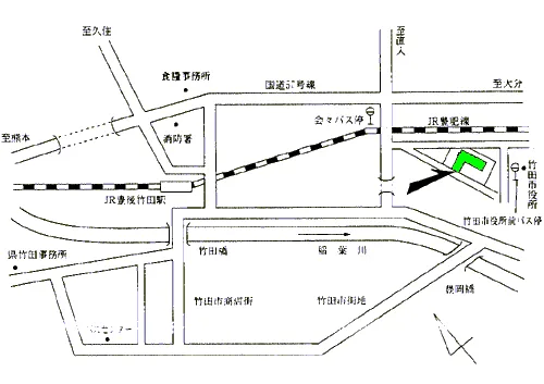 大分地方法務局竹田支局の案内図（出典: 法務省法務局公式サイト）
