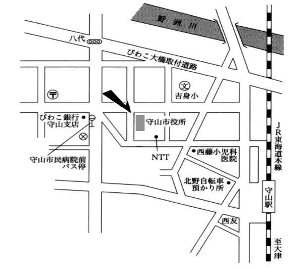 守山法務局証明サービスセンターの案内図（出典: 法務省法務局公式サイト）