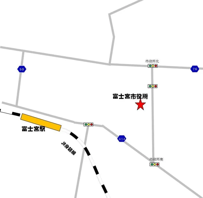 静岡地方法務局富士宮法務局証明サービスセンターの案内図（出典: 法務省法務局公式サイト）