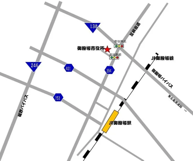静岡地方法務局御殿場法務局証明サービスセンターの案内図（出典: 法務省法務局公式サイト）