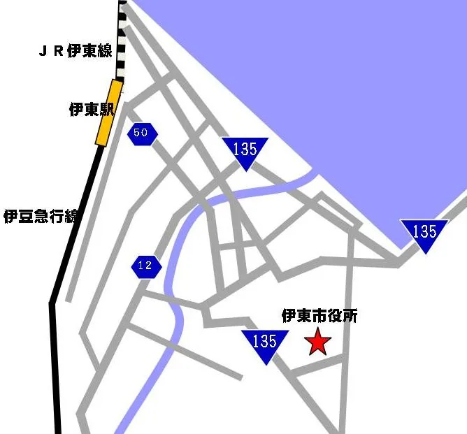 静岡地方法務局伊東法務局証明サービスセンターの案内図（出典: 法務省法務局公式サイト）